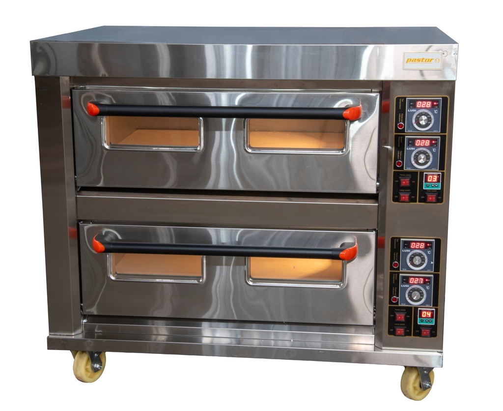 Horno de Piso 40D de 2 Cámaras - 4 bandejas de 60x40 - Trifásico 380V 50 Hz